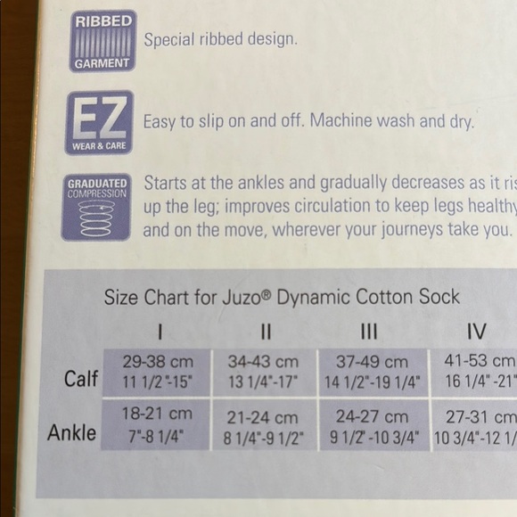 Juzo Dynamic Cotton Sock for Men 30-40 mmHg khaki size IV - Picture 4 of 7